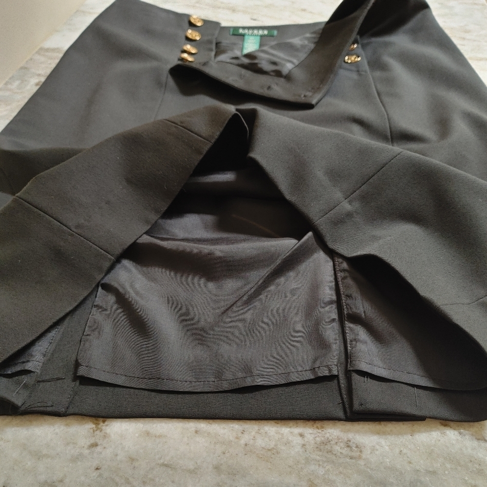 RALPH LAUREN Skirt Black 6 - Picture 11 of 14